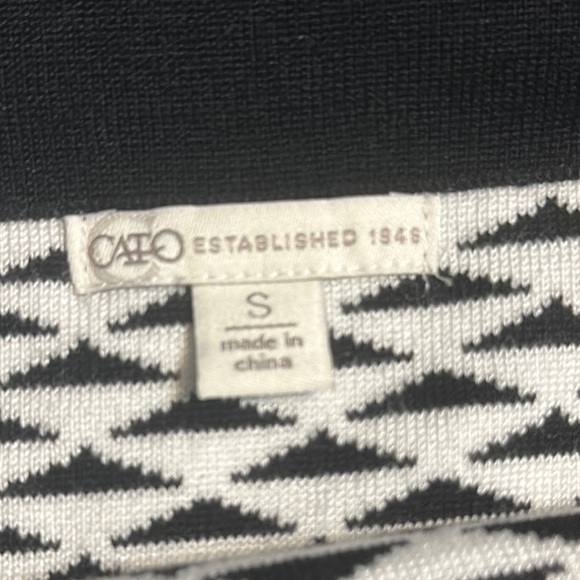 Cato Black and White Patterned Women's Pencil Skirt - Picture 3 of 4